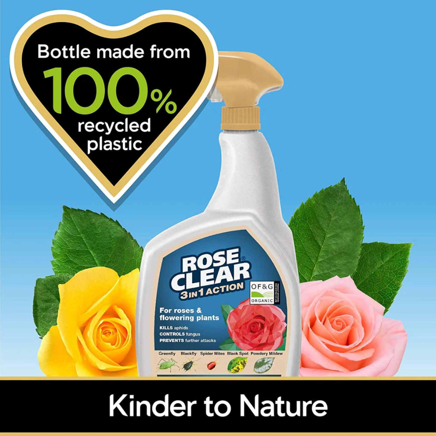 Rose Clear Bug Spray Killer 800ml Pack of 2