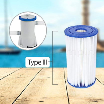 Bestway Flowclear™ filter cartridge size. III, 10.6 x 20.3 cm
