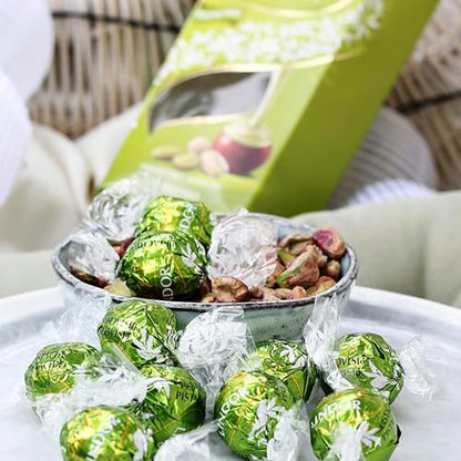 Pistachio Chocolate Truffles for Gifts - Selection of 2 x 200g Milk Smooth Pistachio Filling Chocolate Balls & 38g Milk Chocolate Bar with Topline Card. Chocolate Gifts for Women, Birthday Gifts