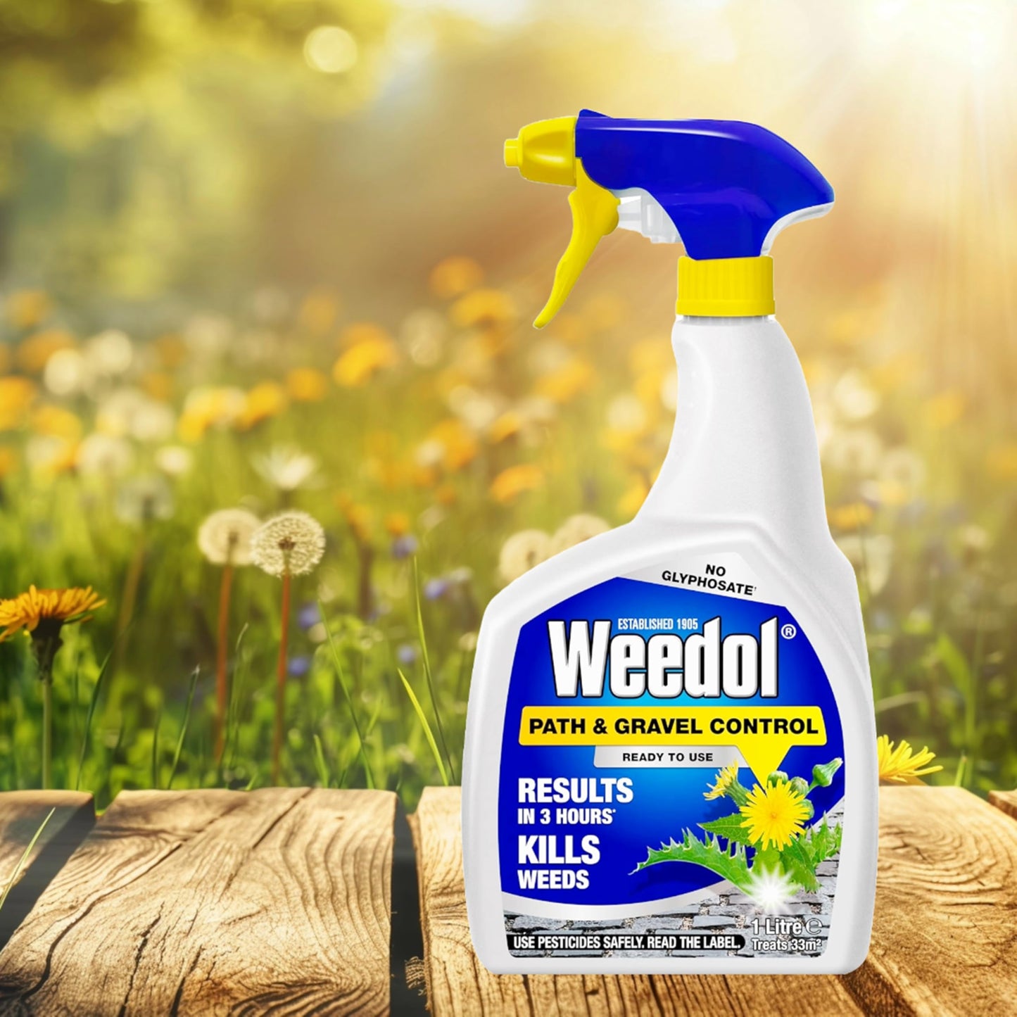 Path & Gravel Weed Killer Sprayer - Pack of 2 x 1L Weed Control Ready to Use Weed Killer Spray for Paths, Driveways & Permeable Patios. Strong Weed Killer with Topline Card. Visible Results in 2-3h