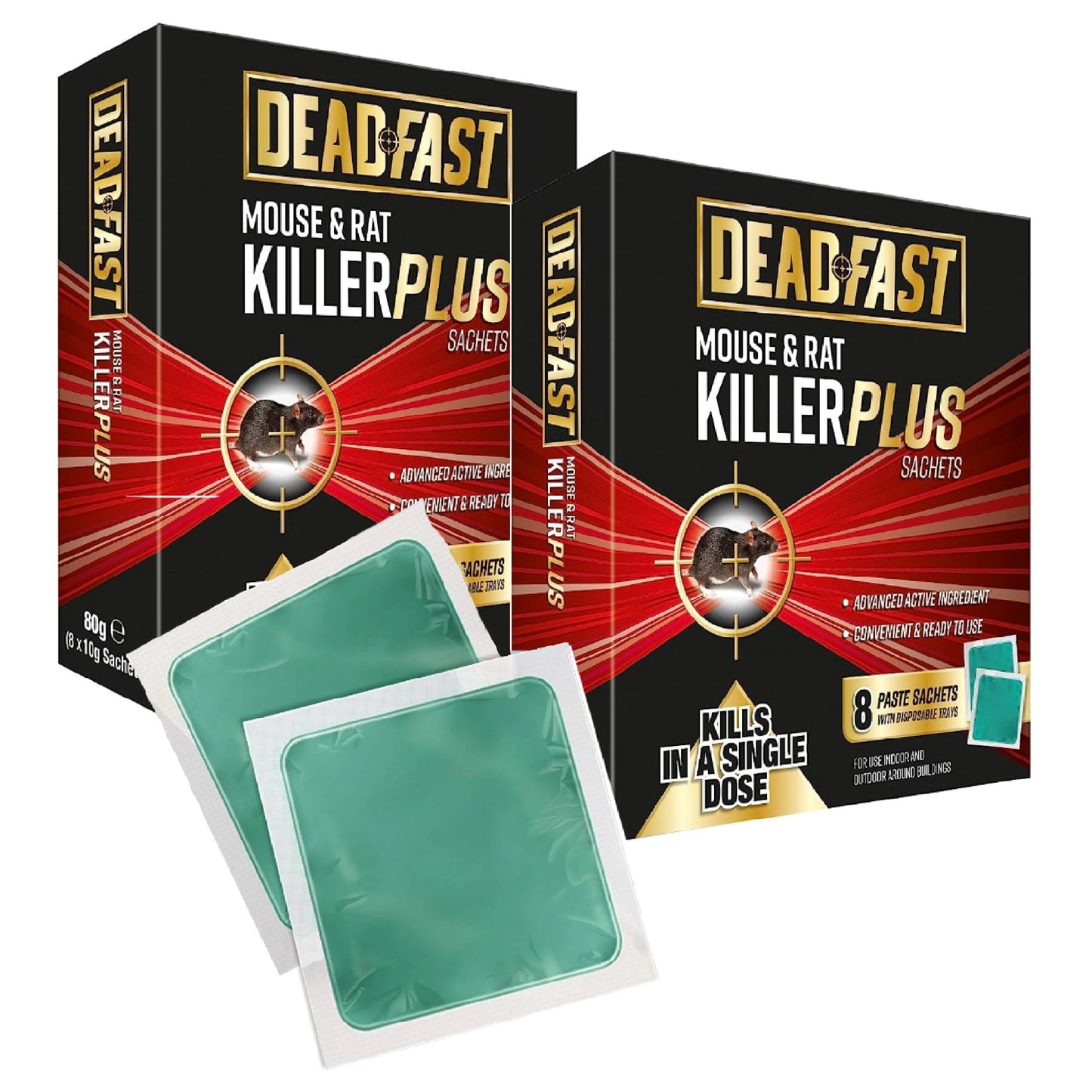 Topline Mouse & Rat Killer Poison Pack of 2 x 8 Sachets 10g