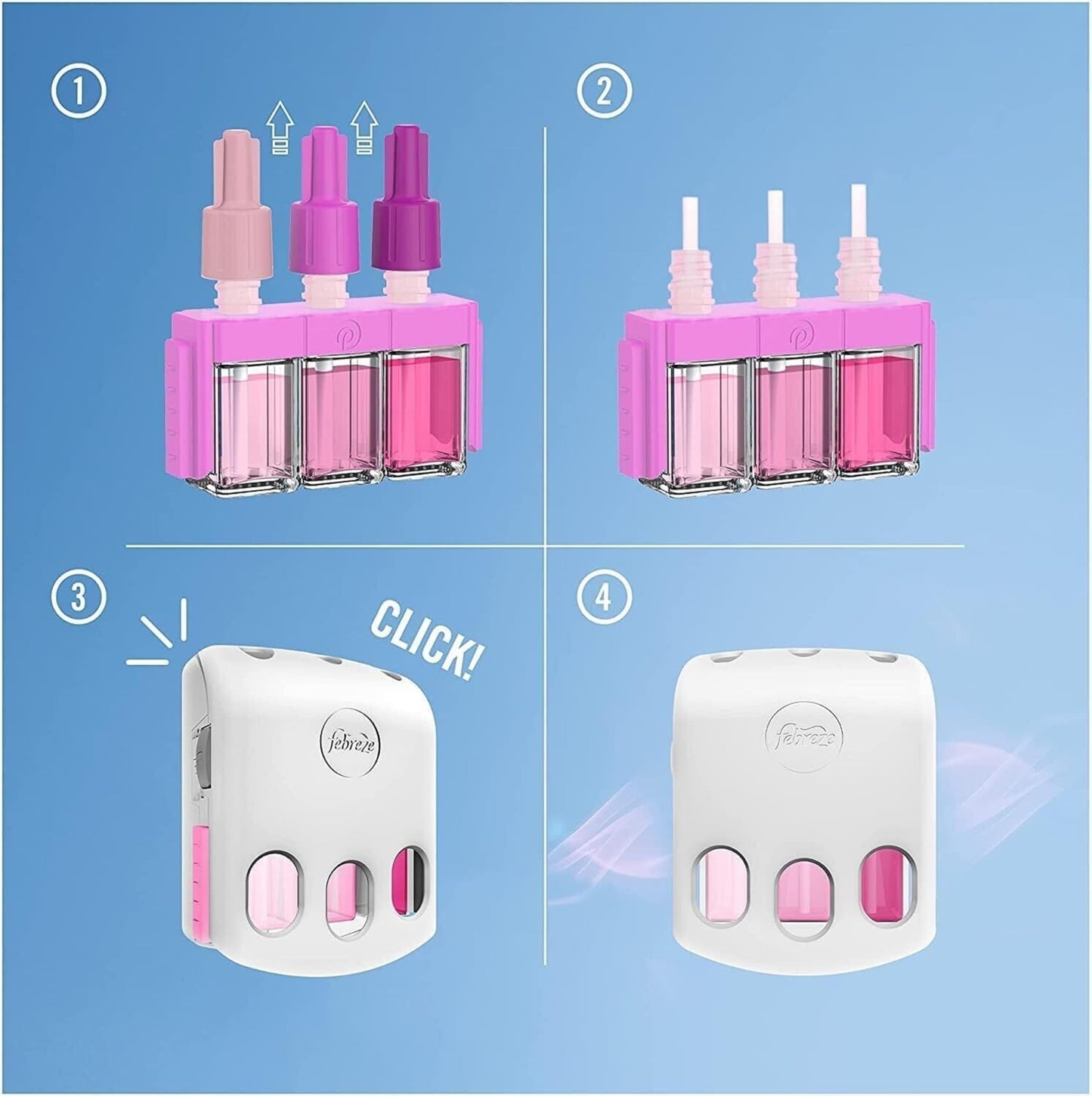 Febreze 3Volution Lapland Air Freshener - Christmas Air Diffuser Freshener Spray Plug In with 3 Scents Room Fresheners for Home Plug Refills 20ml Pack with Topline Card. Gifts for Stocking Fillers