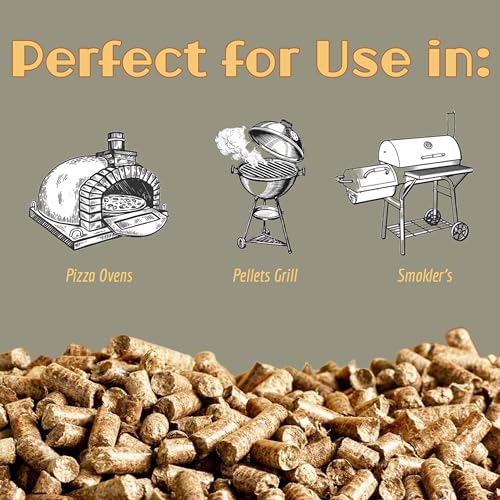 Premium Smokey's BBQ Hardwood Pellets - 9 kg Box of 100% Natural Classic Blend Cherry, Maple & Hickory Wood Pellets with Topline Card for Woodfire Grills, Smokers & BBQ Charcoal, Pizza Oven