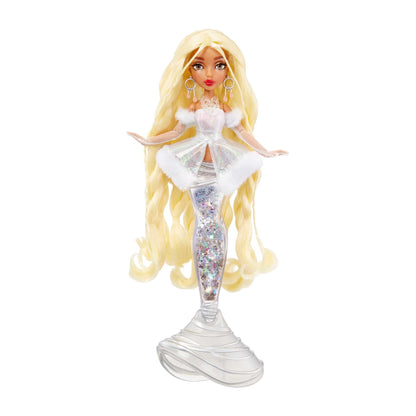 Mermaze Mermaidz Winter Waves Gwen Mermaid Doll with Color Changing Fin & Glitter Tail