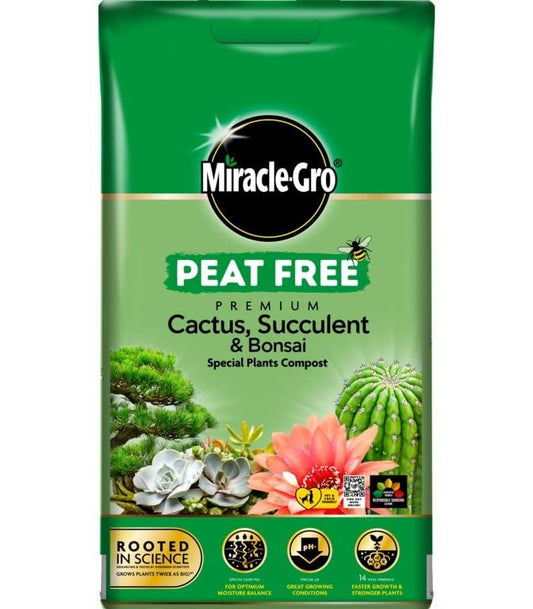 Miracle-Gro Peat Free Cactus Bonsai Compost 10L