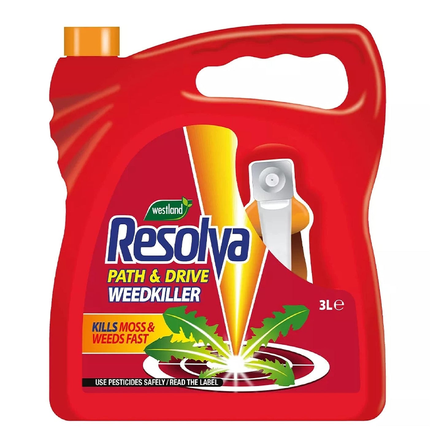 Resolva Weed Killer Sprayer - 3L Resolva Path & Drive 2in1 Weedkiller Ready to Use Garden Sprayer with Topline Card. Dandelion Weed Burner for Driveways, Paths or Patios.