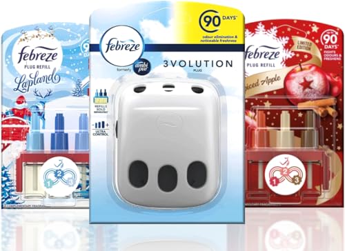 3volution Plug-In Air Freshener Diffuser with Refills Lapland & Spiced Apple 20ml