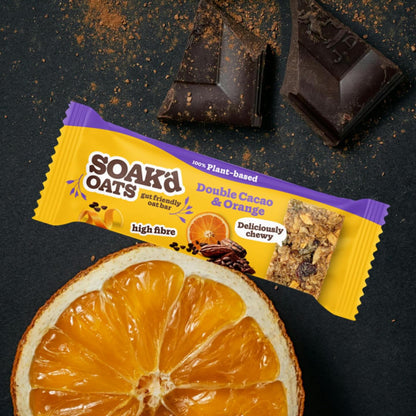 SOAK'd OATS Healthy Breakfast Bars - Box of 16 x 42g Gluten Free Baked Flapjack Healthy Snacks