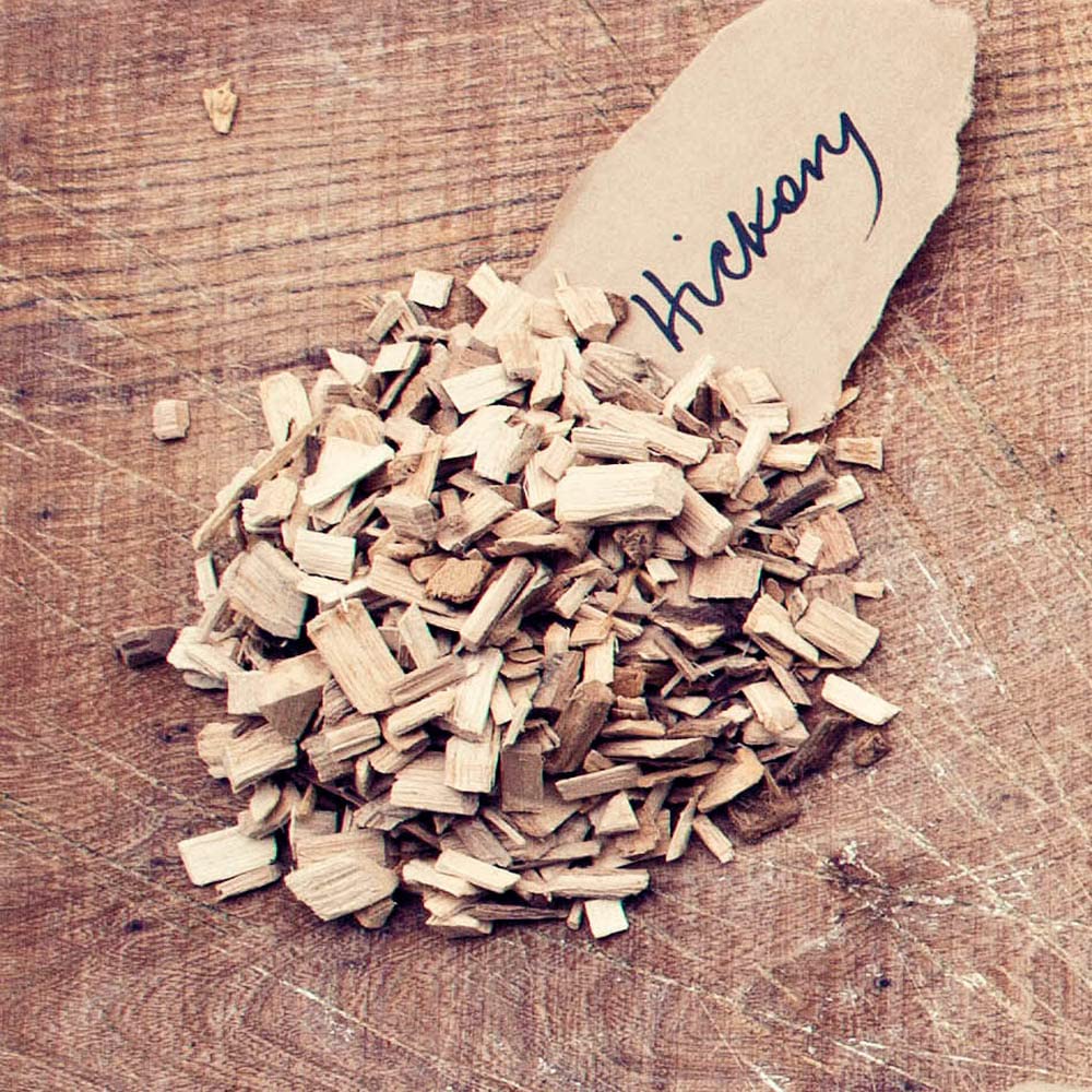 Big K Hickory Smoking Wood Chips - Pack of 3 Natural BBQ Smoker Wood Chips 400g Bags with Thank You Card for Smoking, Grilling, Barbecuing Meats.