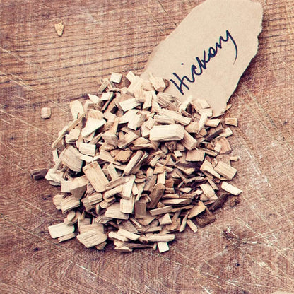 Big K Hickory Smoking Wood Chips - Pack of 3 Natural BBQ Smoker Wood Chips 400g Bags with Thank You Card for Smoking, Grilling, Barbecuing Meats.