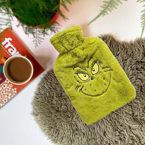 The Grinch Novelty Green Faux Fur Hot Water Bottle