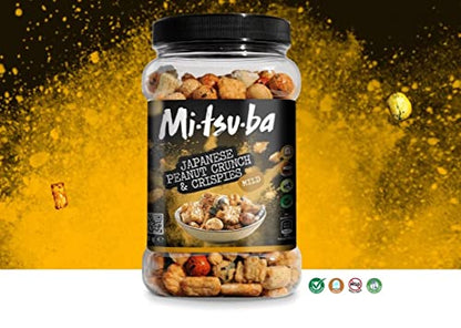 Mitsuba Rice Crackers Snacks Bulk - 800g Wasabi Mix & 650G Japanese Rice Snacks and Coated Peanuts Bulk Buy with Topline Card. Pub Snacks for Party Food, Movie Nights or Birthday Parties.