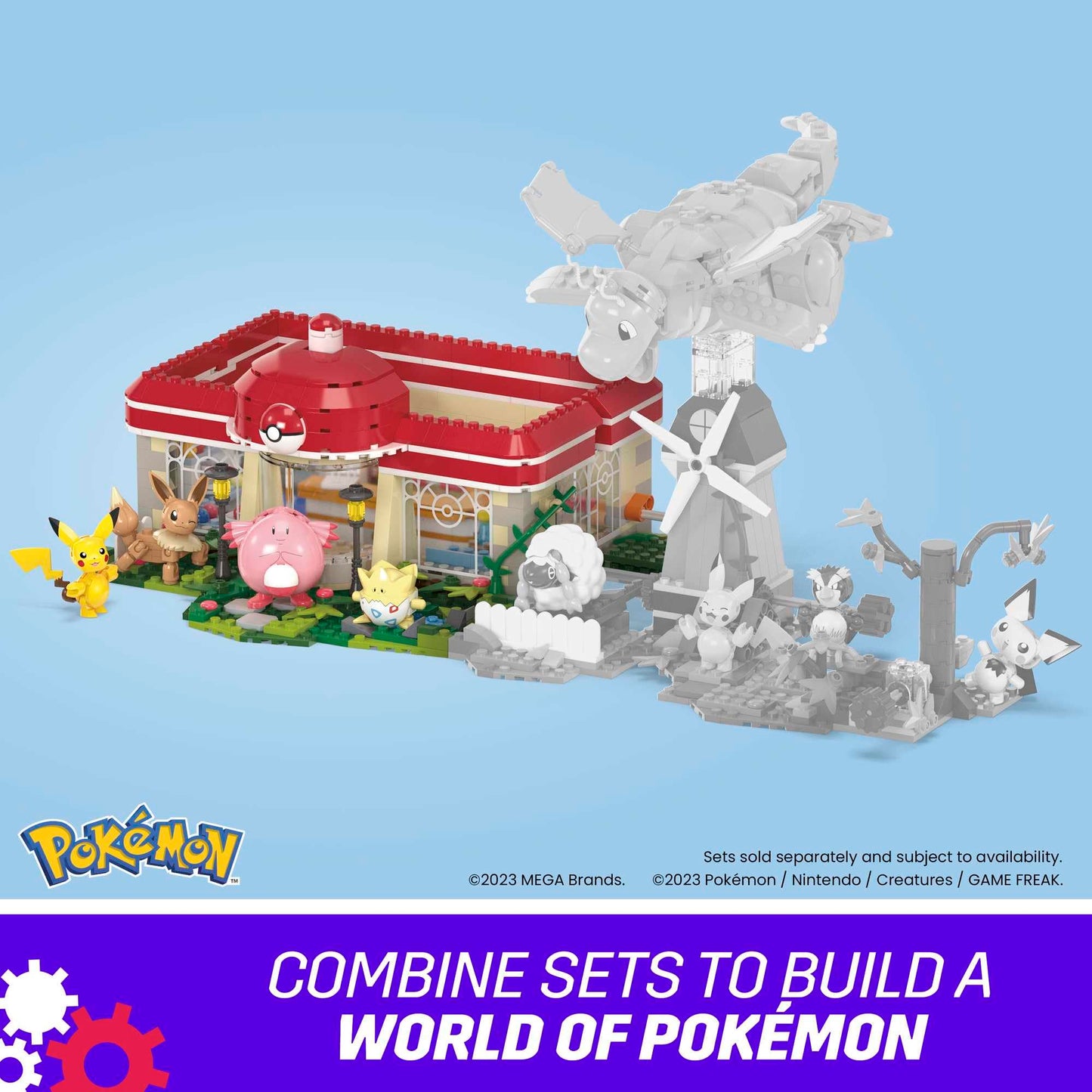 Mega Pokémon Forest Playset with Pikachu, Chansey, Eevee & Togepi HNT93