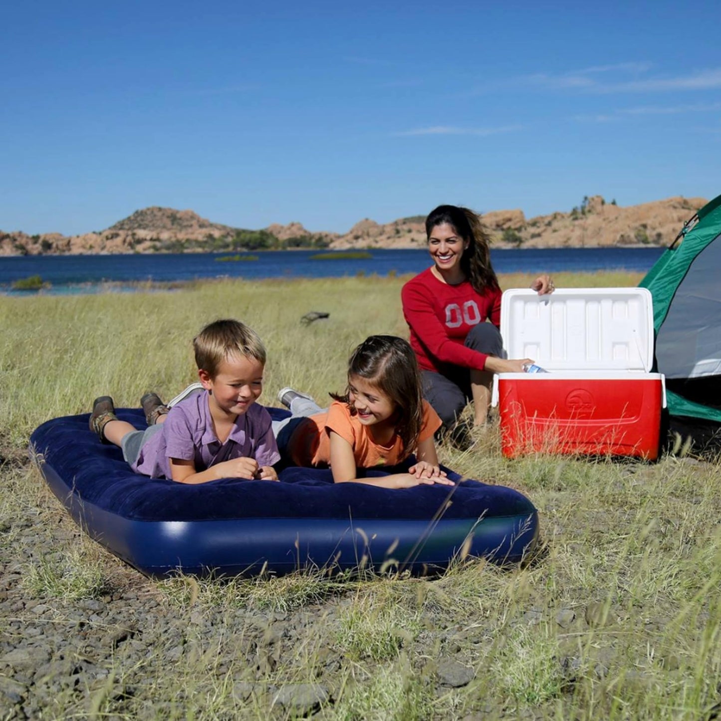 Topline Inflatable Air Bed Double Mattress with Air Pump