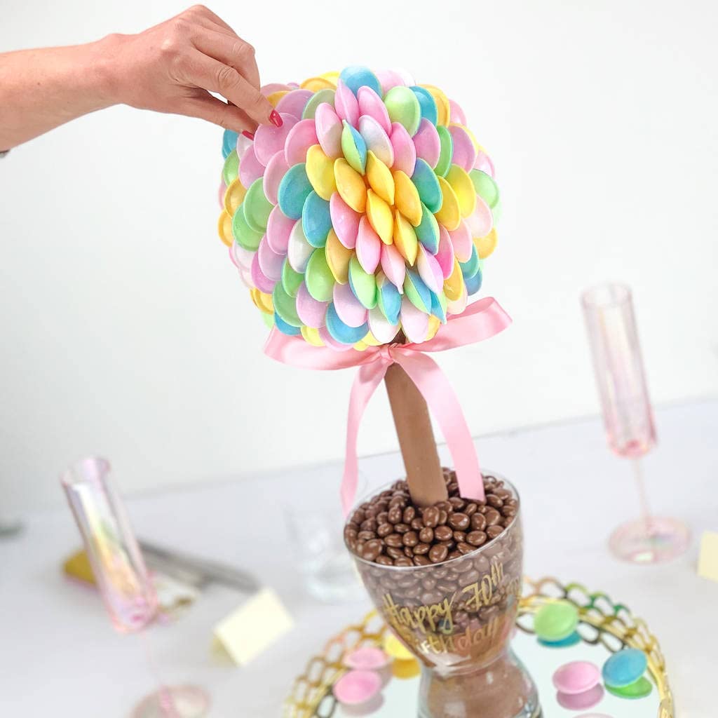 Frisia Flying Saucers Sweets Bulk - 375g Citric Wafers with Fruit Flavours Fizzy Sweets Tub with Topline Card. Gluten Free Kids Sweets for Birthday, Party Bag Fillers.