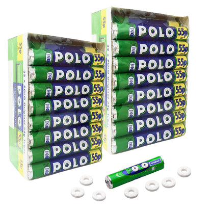 Nestle Polo Rolls Bulk Buy - 2 Boxes of 32 x 34g Original Polo Mints Tubes with Topline Card. Perfect Peppermint Mints Multipack Sweets for Your Fresh & Minty Breath.