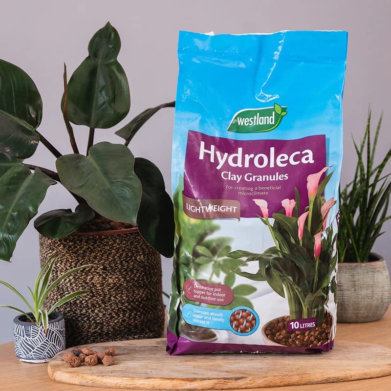 Topline Garden Hydroleca Clay Granules Bundle - Pack of 2 Lightweight Hydroleca Ceramic Clay Pebbles 10L Bags Card. Potting Mix for House Plants, Orchids, Cactus and more..
