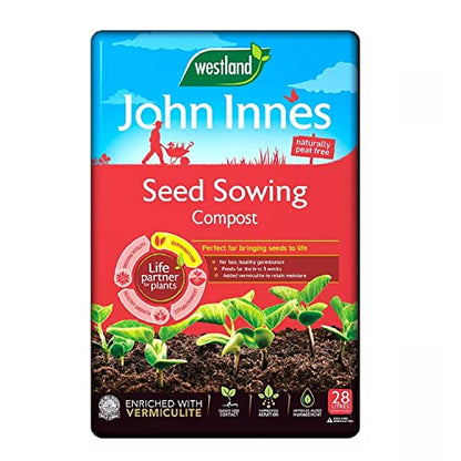 WARMHAND Topline John Innes Seed Sowing Compost - Peat Free, Enriched with Vermiculite, 28L Bag, Ideal for Outdoor & Indoor Plants, Vegetables & Growing