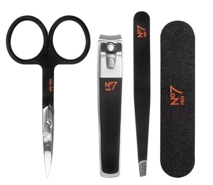 Mens No7 Grooming Gift Set - Stylish Manicure Gift Set for Him, Stocking Fillers, Secret Santa Gifts for Mens with Topline Thank You Card.