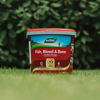 TOPLINE Fish, Blood & Bone Plant Food - 8kg All Purpose Natural Fish Blood and Bone Fertiliser for Garden Plants. Houseplant Food Granules with Topline Card.