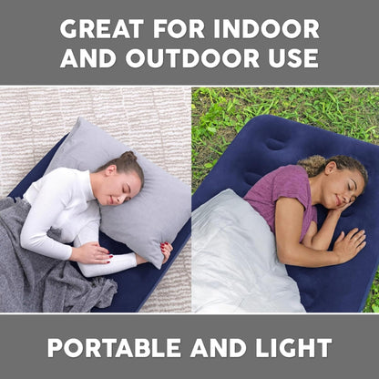 Topline Inflatable Air Bed Double Mattress with Air Pump