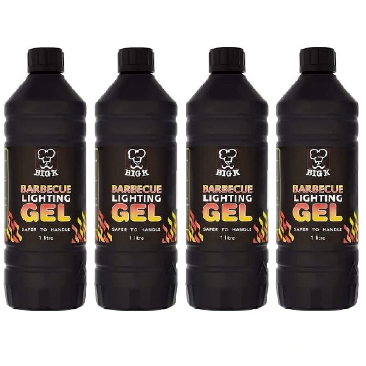 Big K Barbecue Firelighter Odourless Gel 1000ml Pack of 4