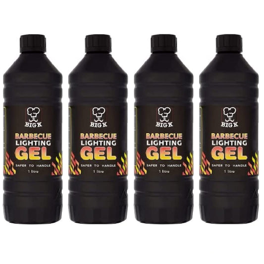Big K Barbecue Firelighter Odourless Gel 1000ml Pack of 4